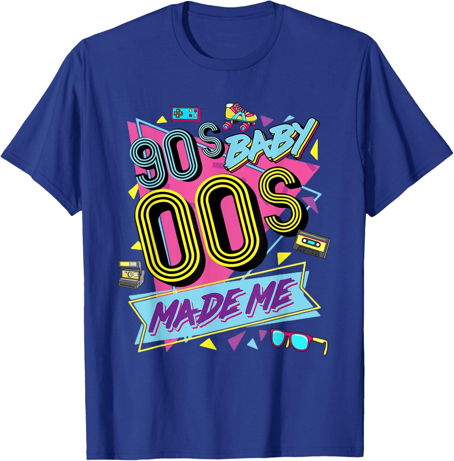 Retro Vintage 90's Baby 00's Made Me Nostalgia Classic T-Shirt - T-Shirt | Royal