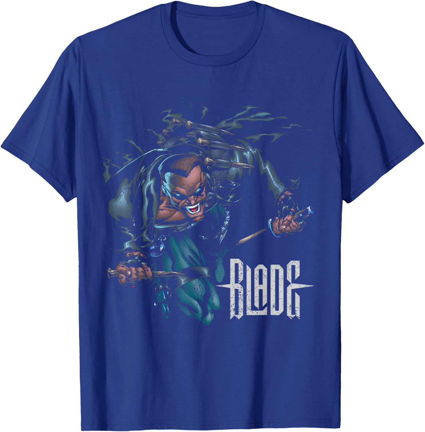 Marvel Blade Eric Brooks Comic Book T-Shirt - T-Shirt | Royal