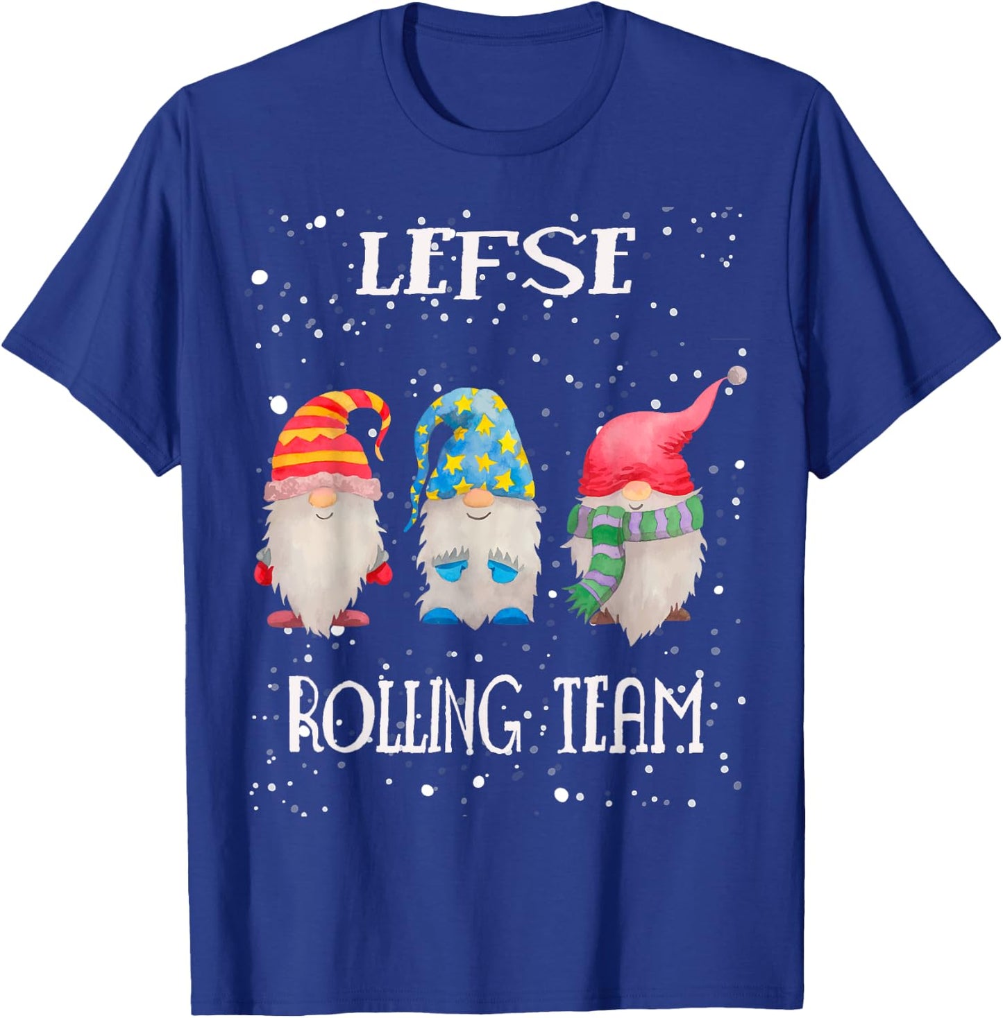 Lefse Rolling Team Nordic Merry Christmas Gnome Baking Tomte T-Shirt - T-Shirt | Royal