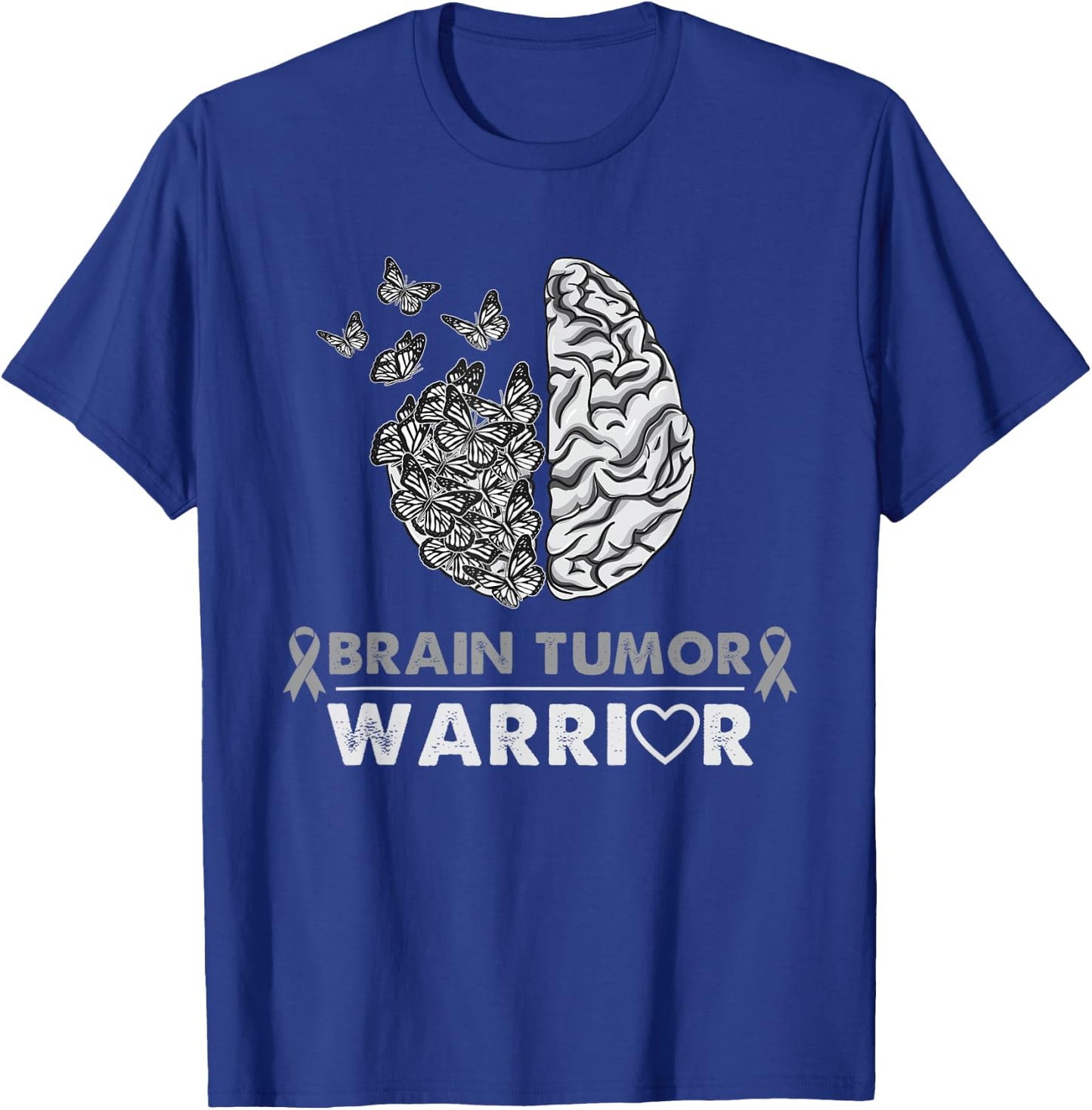 Brain Tumor Warrior Brain Tumor Awareness T-Shirt - T-Shirt | Royal