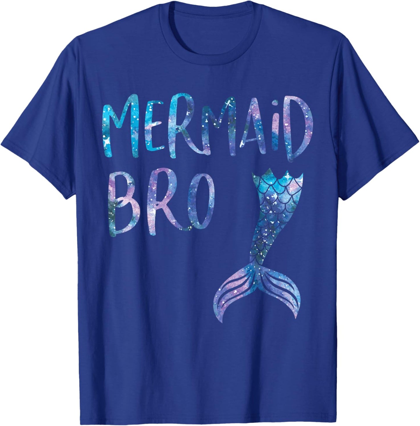 Mermaid Brother Tail Matching Mermaid Squad Birthday Party T-Shirt - T-Shirt | Royal