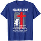 Thin Red Line Firefighter Cross Bible Verse American Flag Small T-Shirt - T-Shirt | Royal