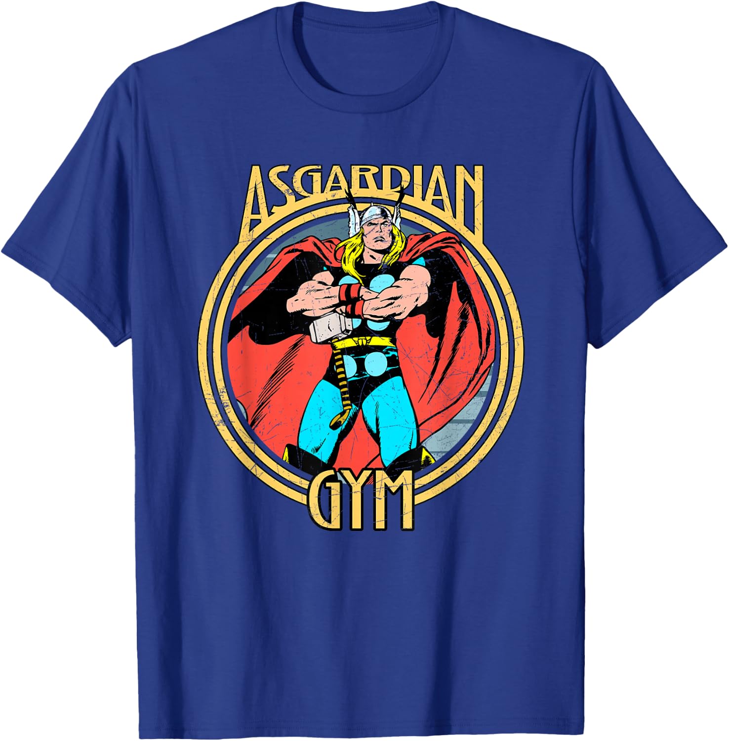 Marvel Thor Retro Comic Book Asgardian Gym T-Shirt - T-Shirt | Royal