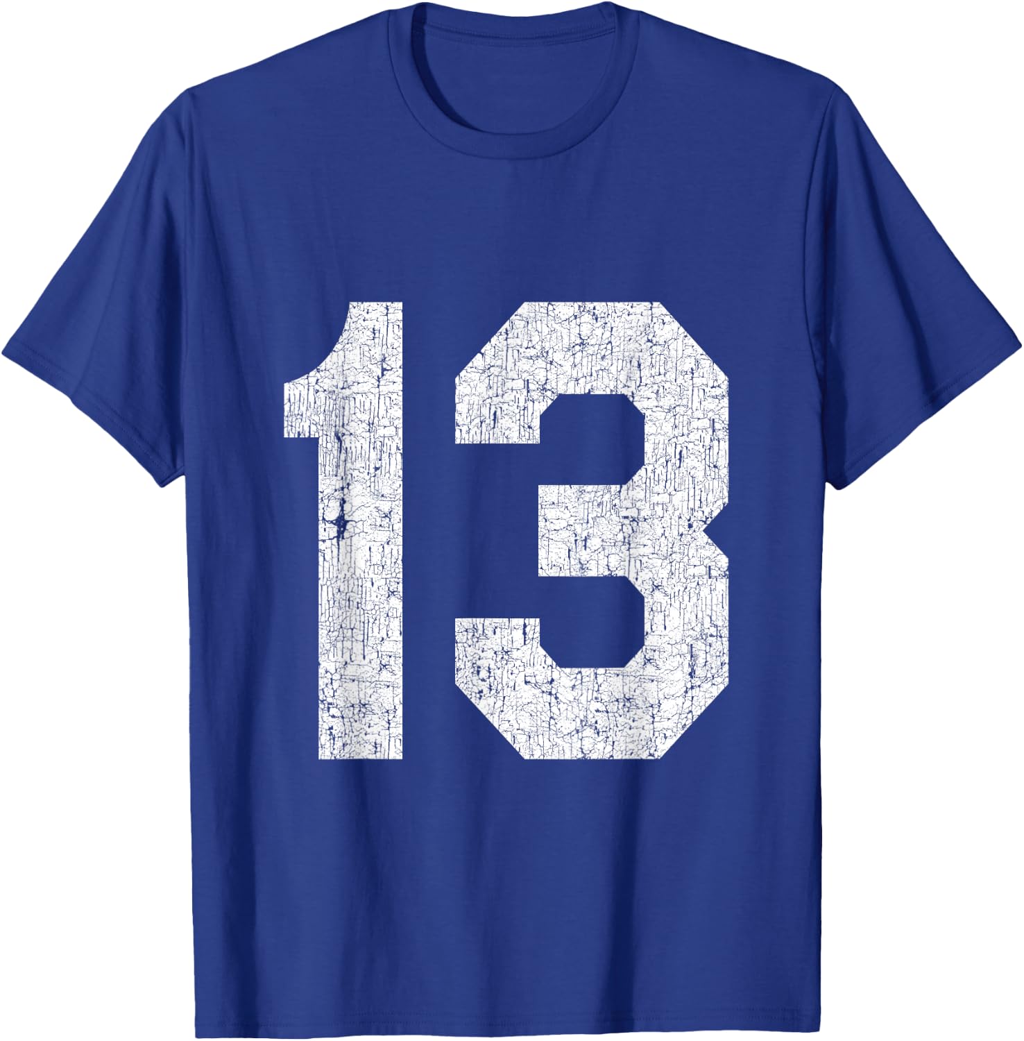 #13 Jersey Uniform Varsity Sports Number, 13th Birthday T-Shirt - T-Shirt | Royal