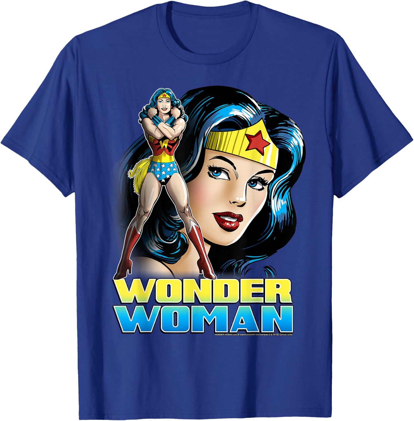 DC Comics Wonder Woman Classic Portrait T-Shirt - T-Shirt | Royal
