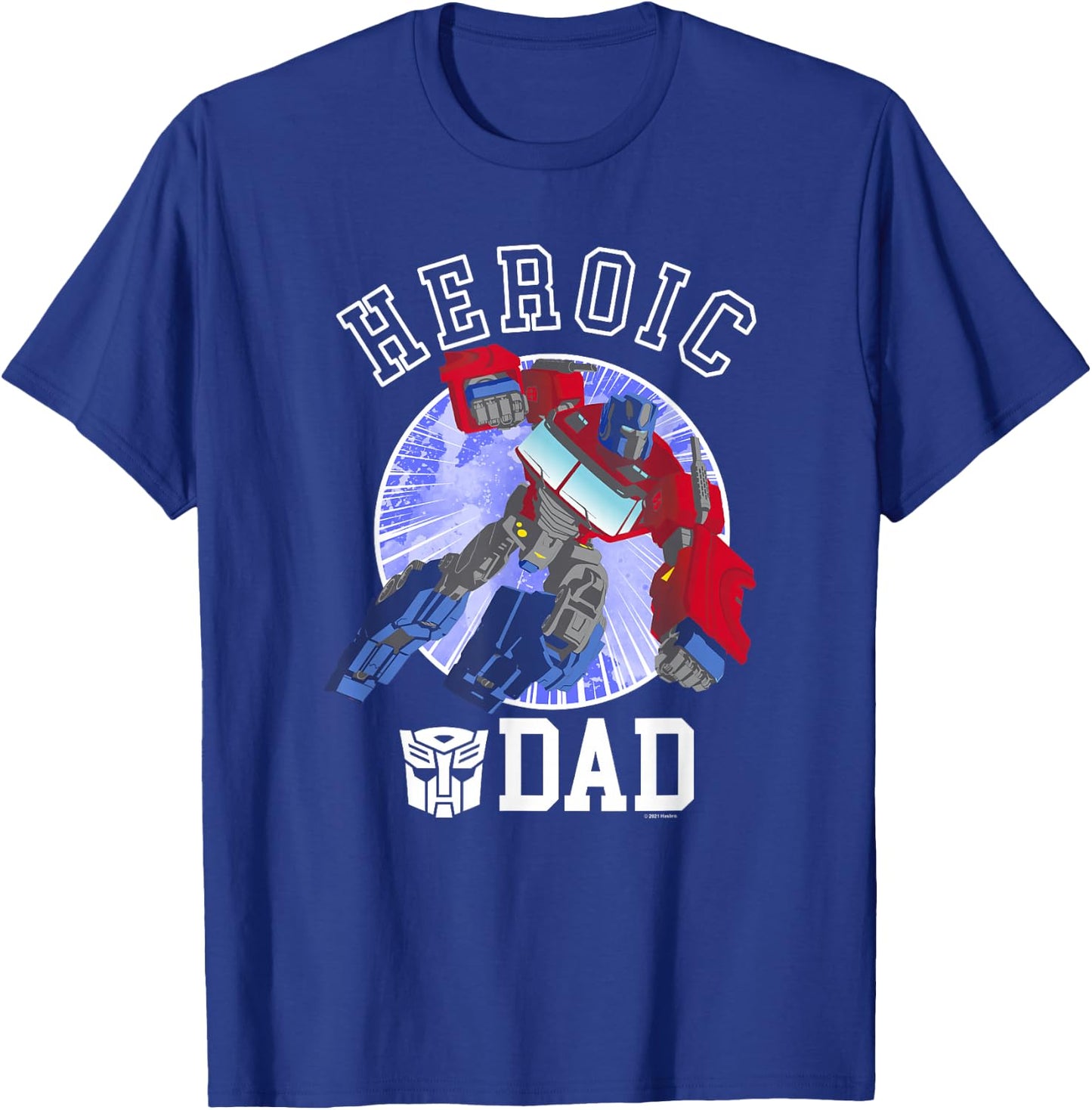 Transformers Father's Day Optimus Prime Heroic Dad Vintage T-Shirt - T-Shirt | Royal