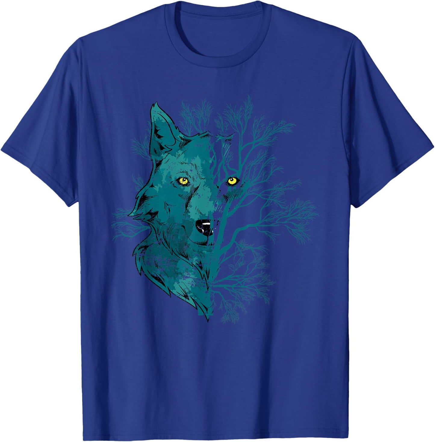 Howling Forest Animal Lover Gift Wildlife Predator Wolf T-Shirt - T-Shirt | Royal