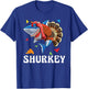 Boy Thanksgiving Shark Lover Cute Boys Turkey Day Funny Kids T-Shirt - T-Shirt | Royal