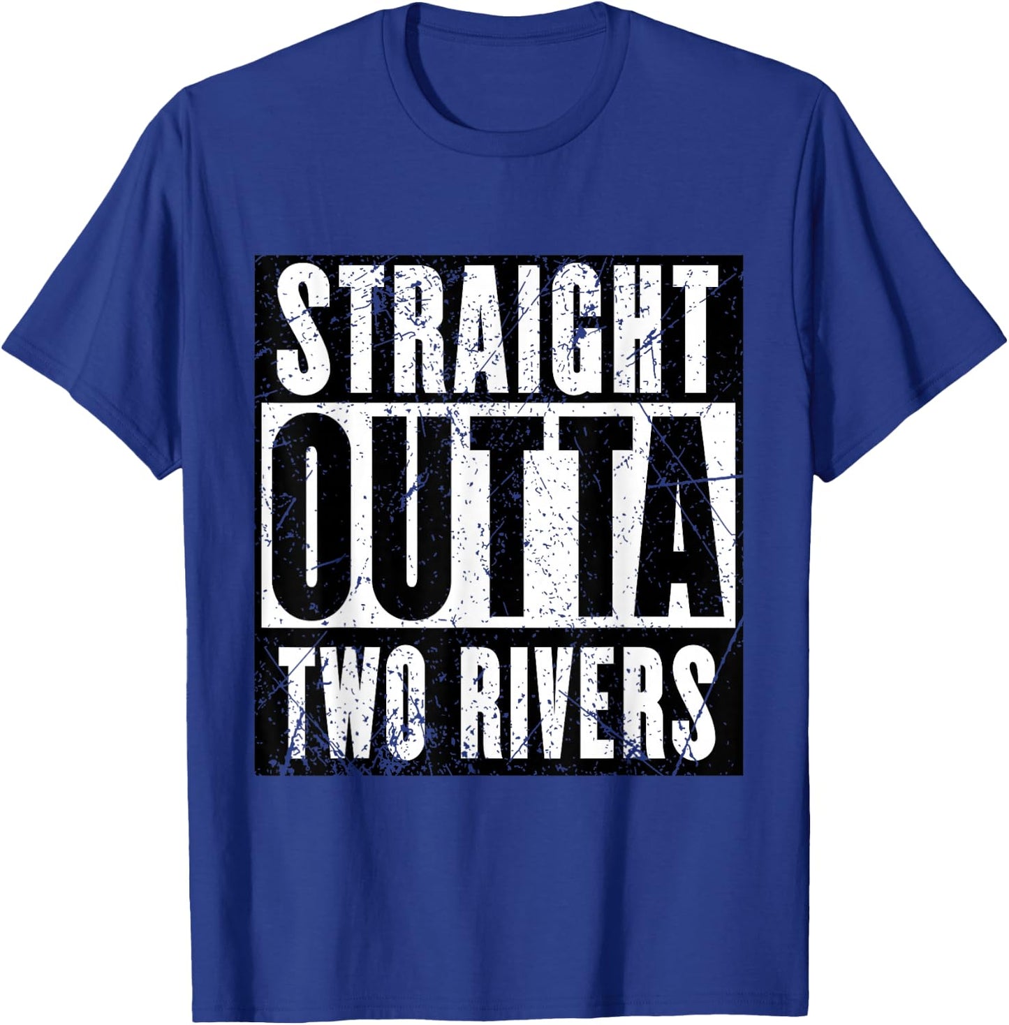 Red Sigil Wheel of Time Straight Outta Two Rivers Distressed Black Small T-Shirt - T-Shirt | Royal