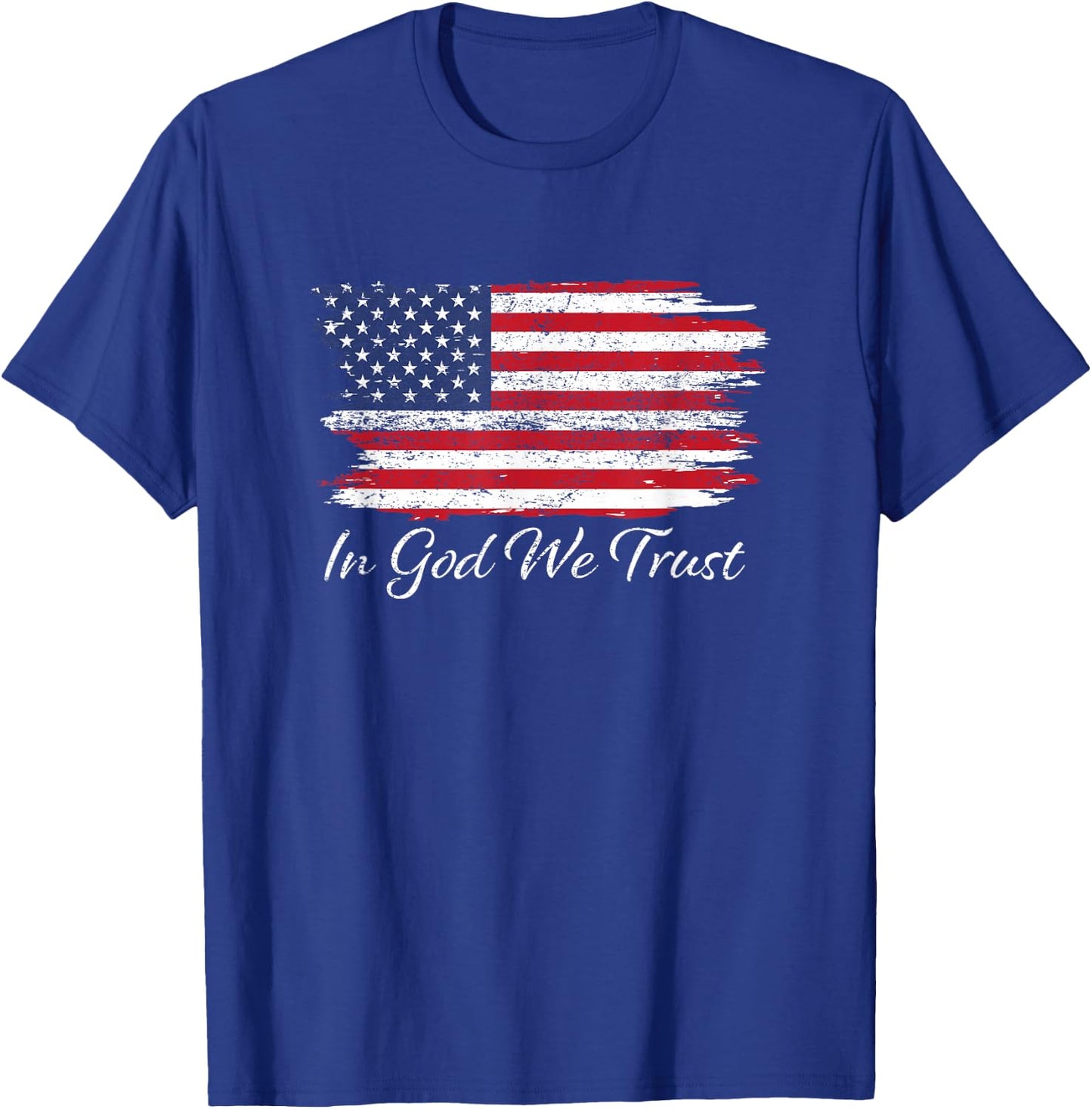 in God We Trust US Flag Patriotic T-Shirt - T-Shirt | Royal