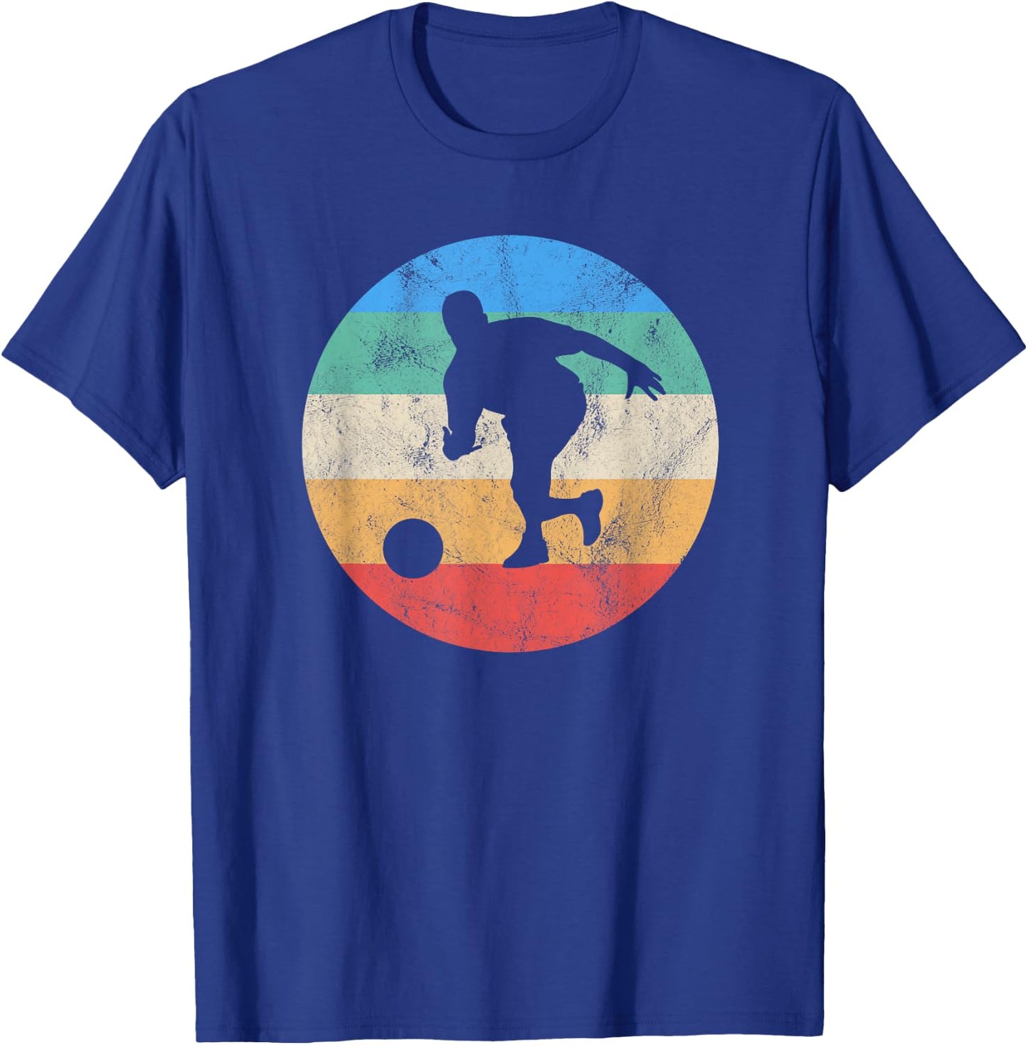 Retro Vintage Distressed Bowling Gift Or Boys T-Shirt - T-Shirt | Royal
