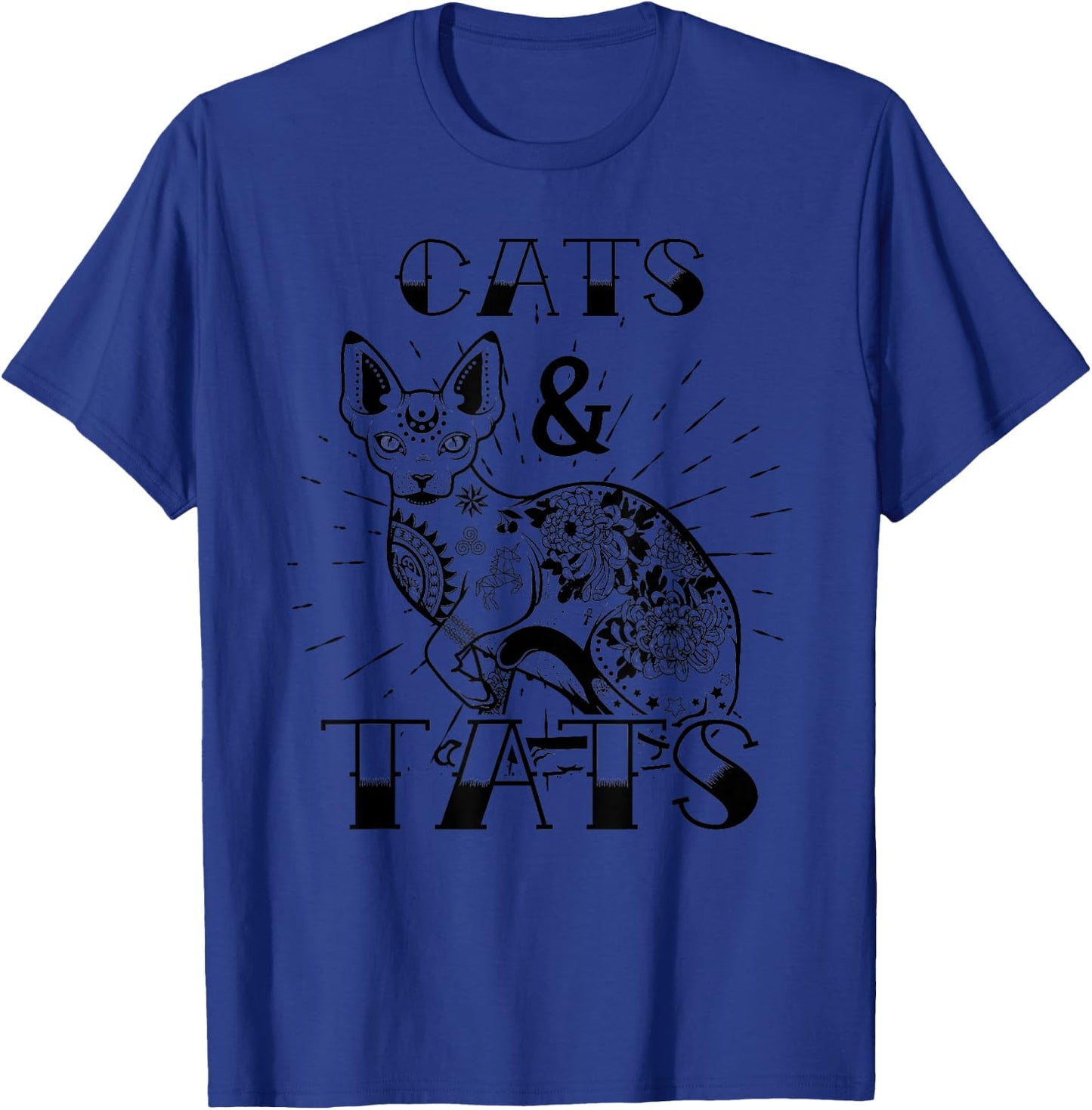 Cats & Tats Cat and Tattoo Lover Gift T-Shirt - T-Shirt | Royal