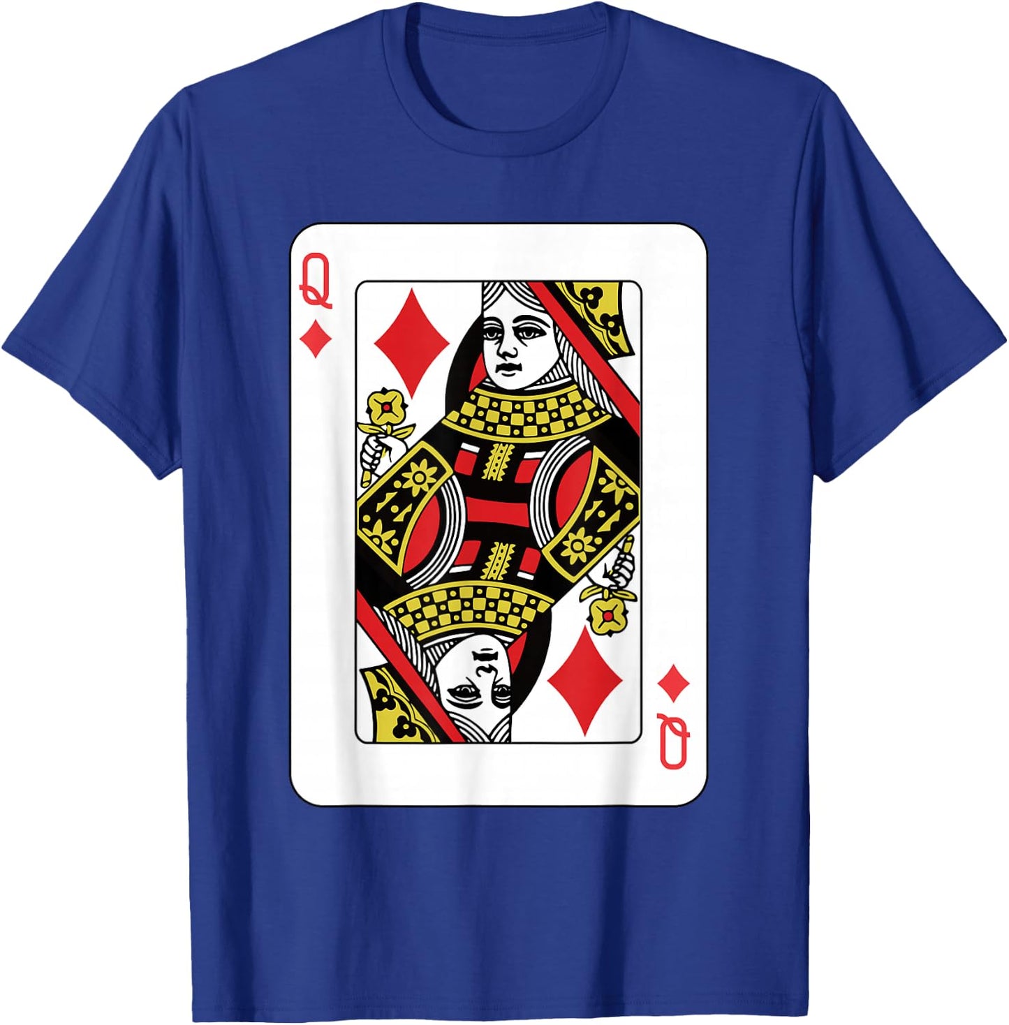Queen of Diamonds Playing Card Poker T-Shirt - T-Shirt | Royal