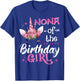 Nona Of The Birthday Girl Unicorn Flower Grandma T-Shirt - T-Shirt | Royal
