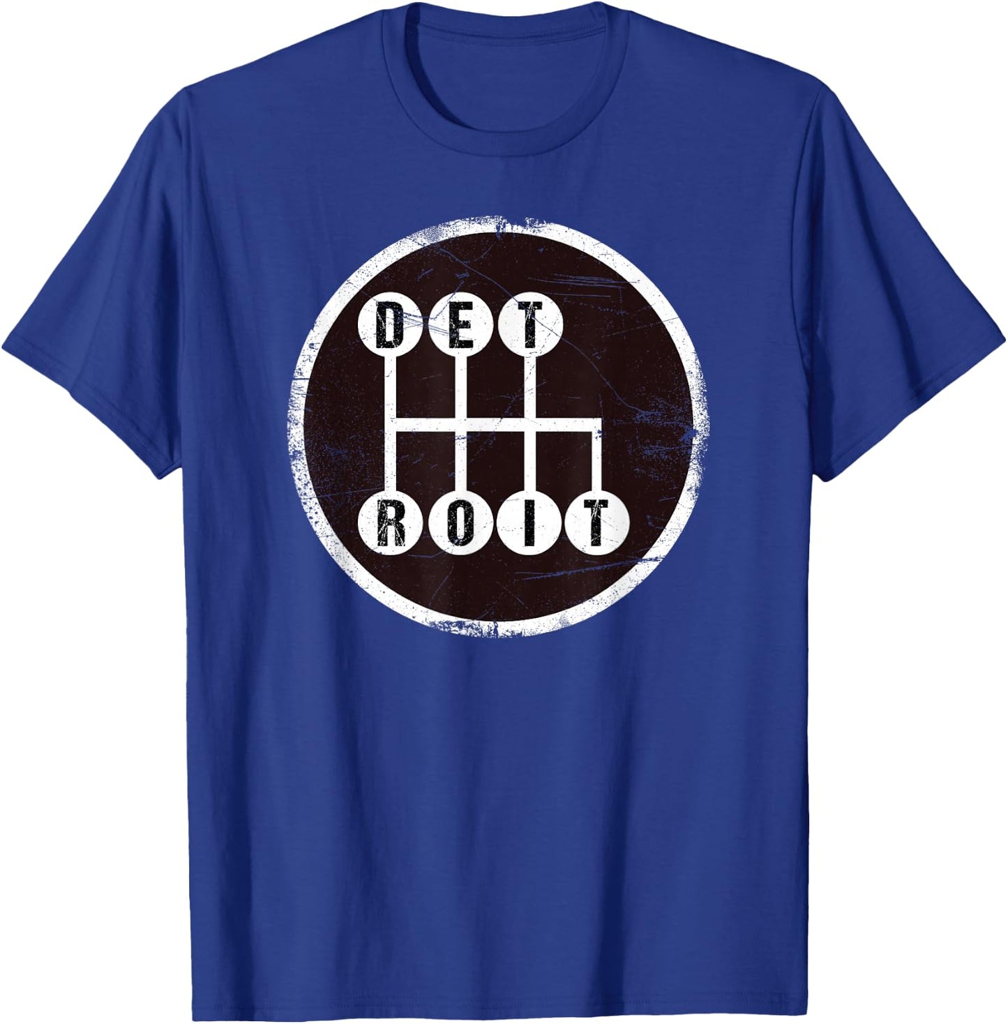 Detroit Stick Shift design T-Shirt - T-Shirt | Royal