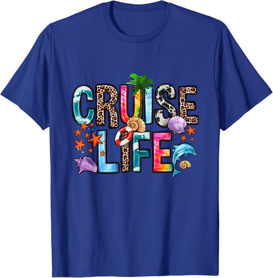 Family Cruise Life Cruise Outfits 2024 Matching T-Shirt - T-Shirt | Royal