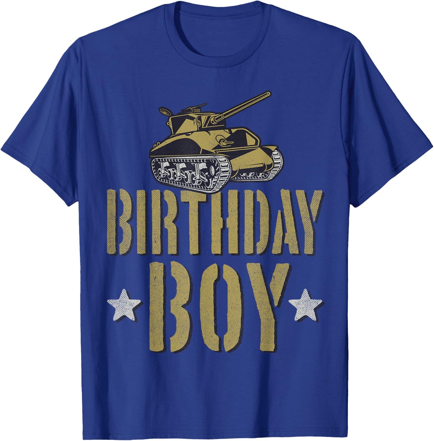 Army Party Birthday Boy Shirt Military Tank Boys Camo T-Shirt - T-Shirt | Royal