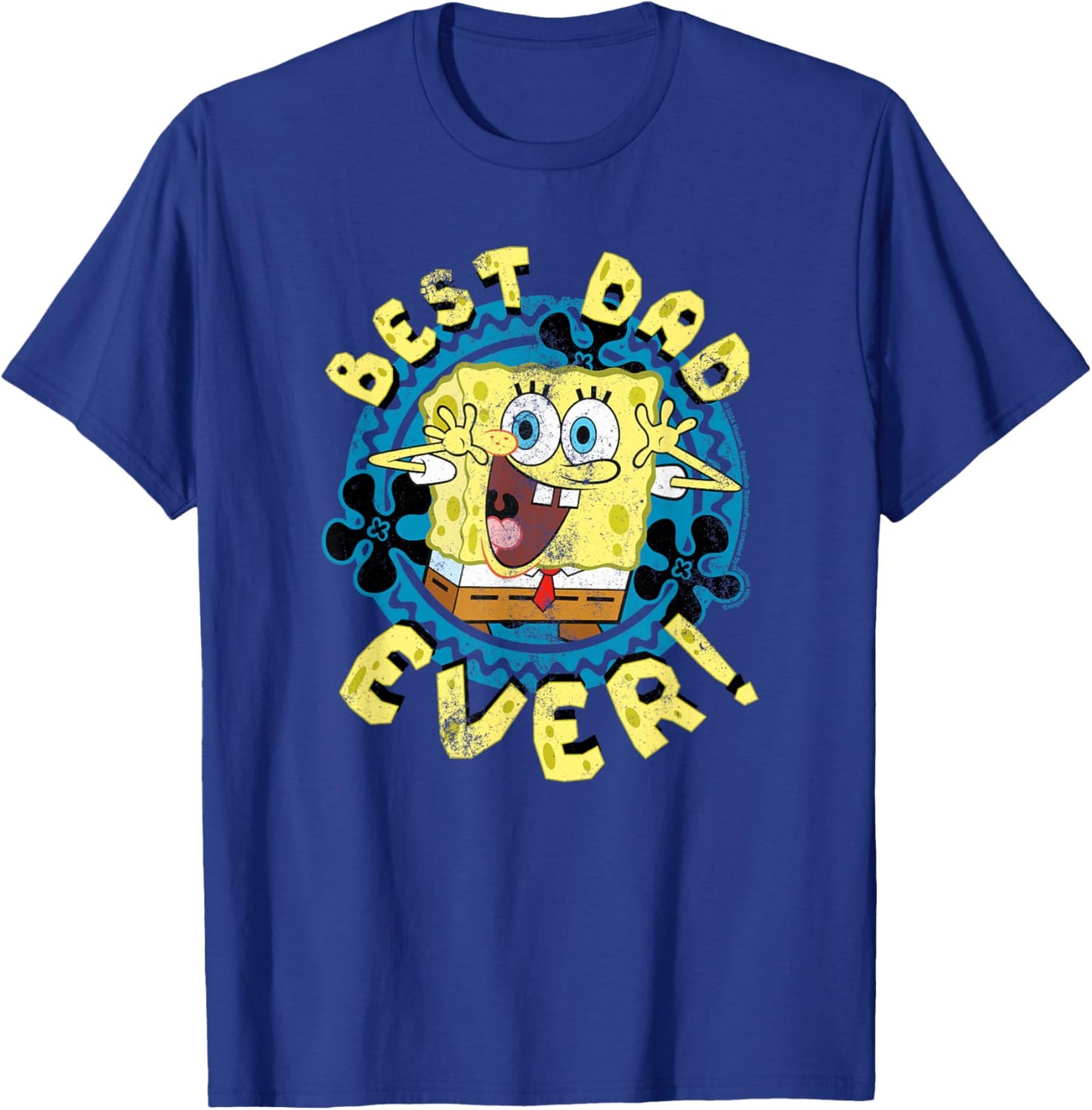 Spongebob Squarepants Father's Day Best Dad Ever T-Shirt - T-Shirt | Royal