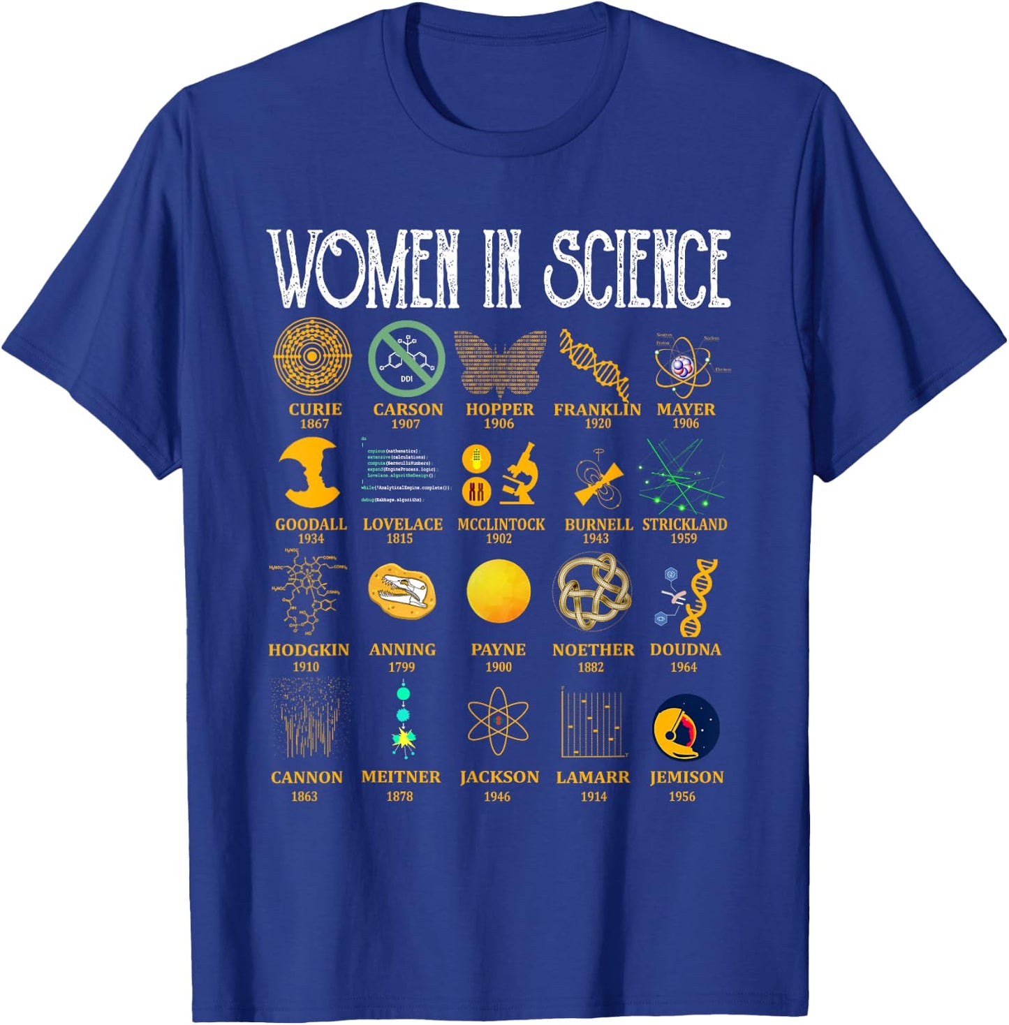 Science Lover Gifts Adult Women In Science Scientist Idea T-Shirt - T-Shirt | Royal