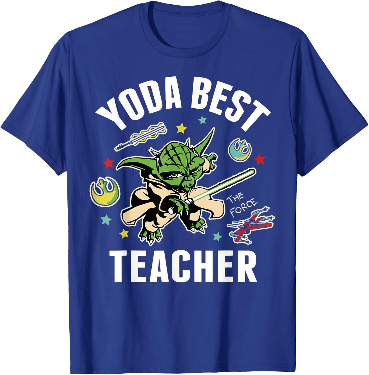 Star Wars Yoda Best Teacher Icons T-Shirt - T-Shirt | Royal