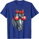 Horse Lover Shirt Women Girls Farmer Horse Equestrian T-Shirt - T-Shirt | Royal