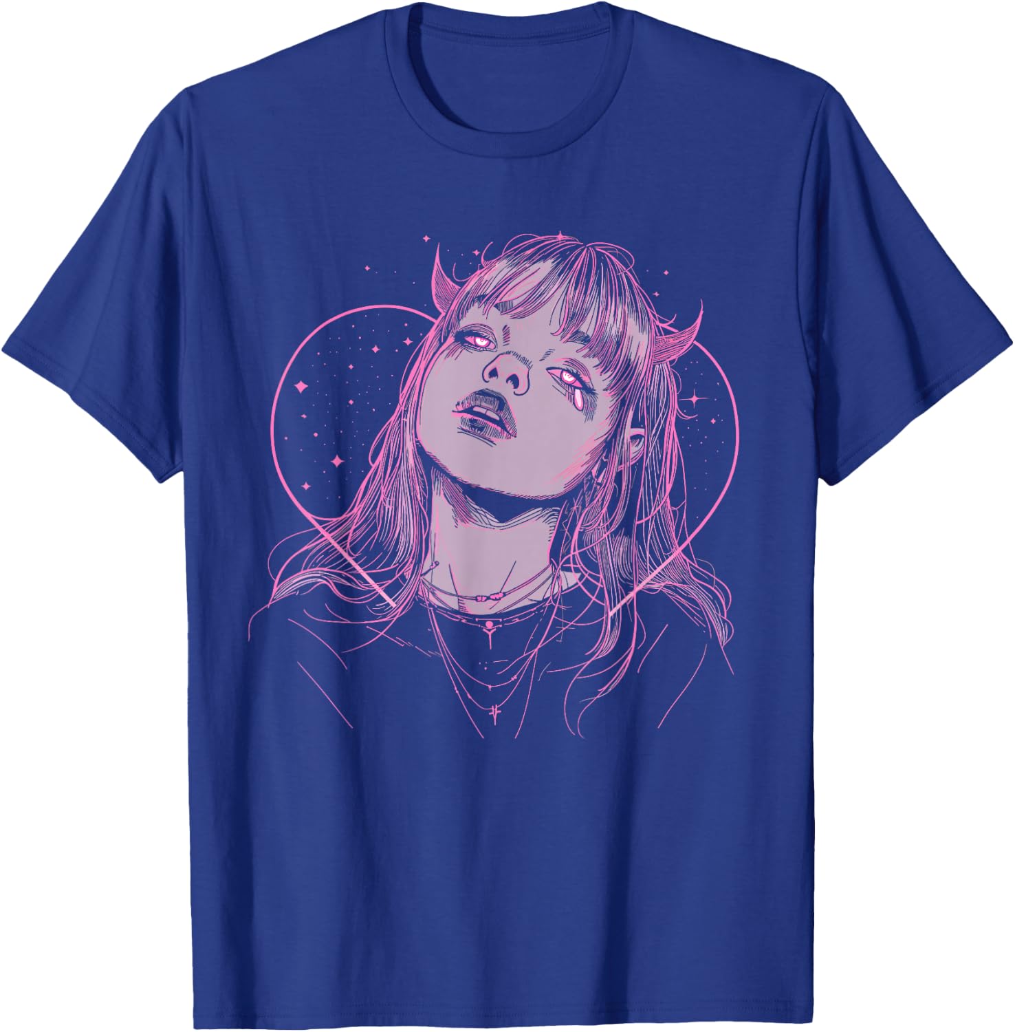 Demon Anime Girl Heart Pastel Goth Alt Pink Grunge Aesthetic T-Shirt - T-Shirt | Royal