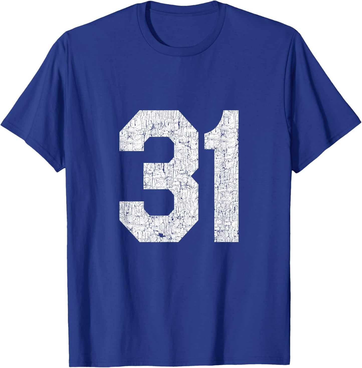 #31 Jersey Uniform Varsity Number, 31st Birthday, 31st Place T-Shirt - T-Shirt | Royal