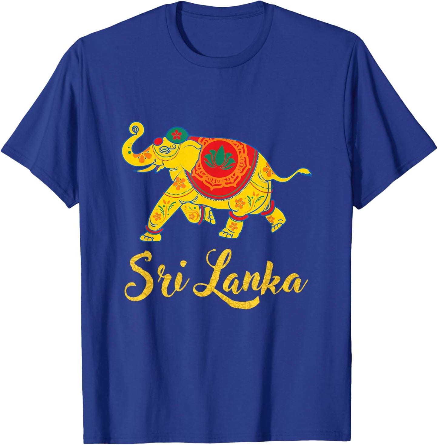 Sri Lankan Elephant Asian Mandala Yantra T-Shirt - T-Shirt | Royal