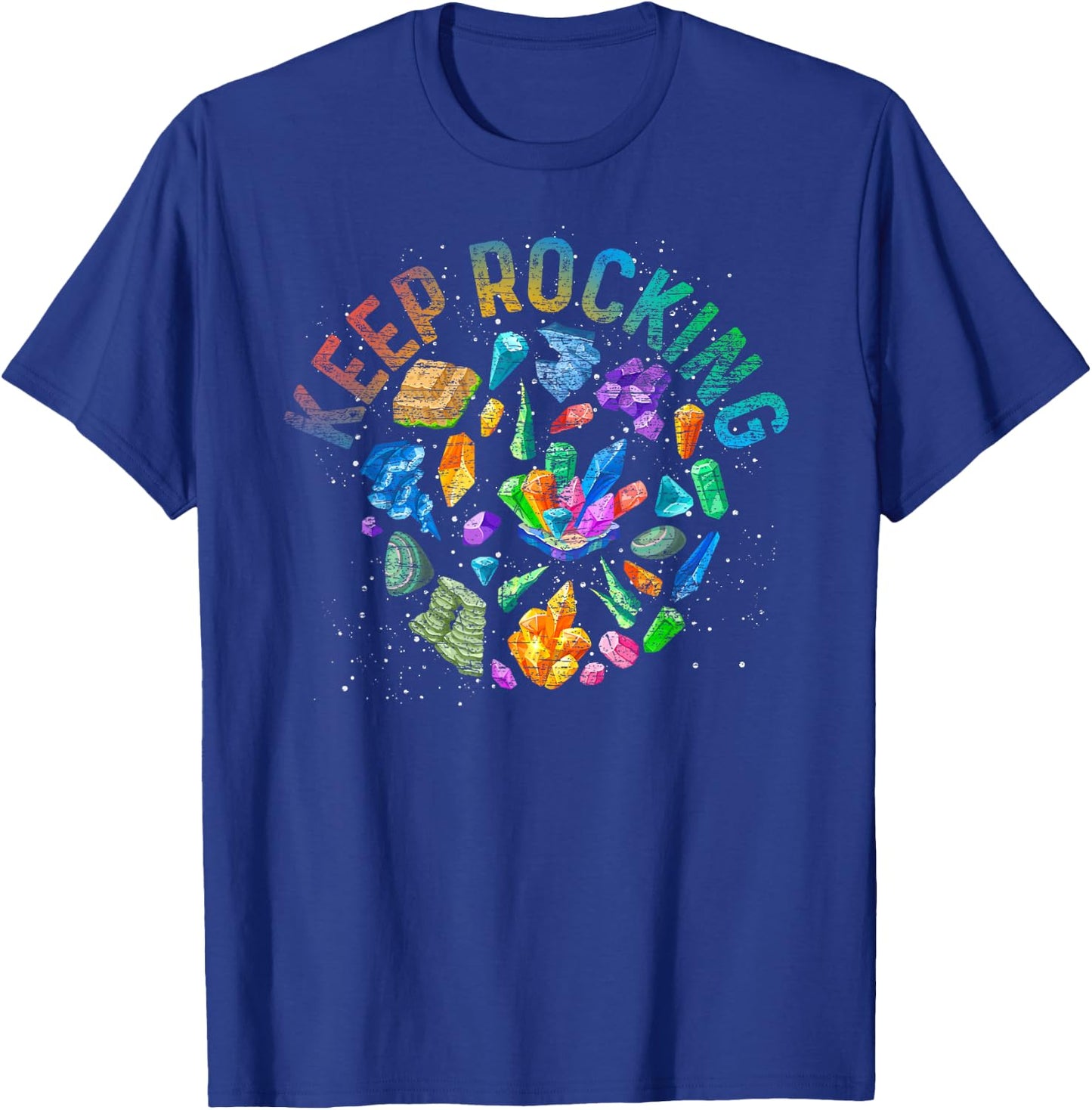 Colorful Rock Collector Earth Scientist Gift Funny Geology Small T-Shirt - T-Shirt | Royal