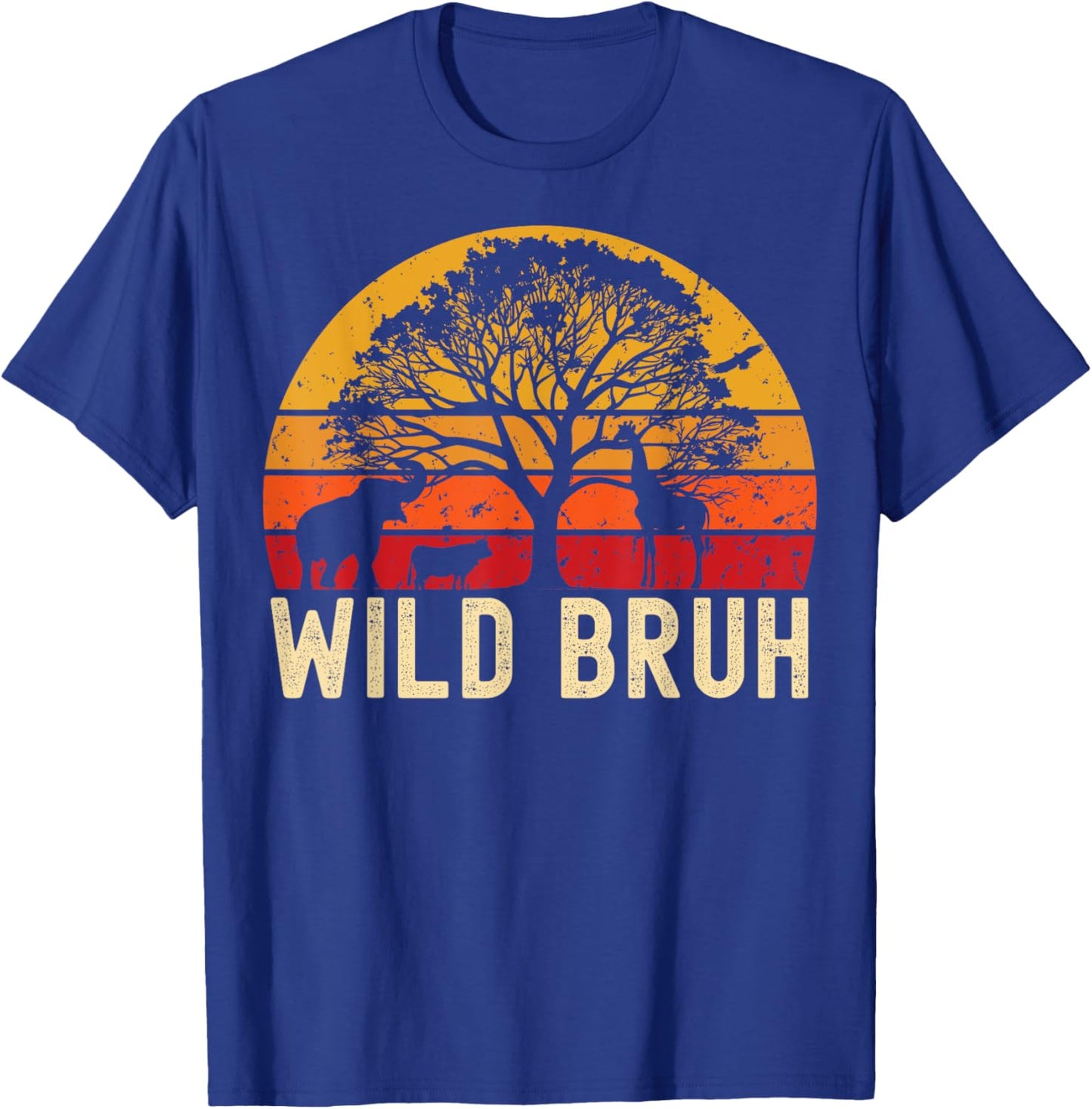 Wild Bruh Zoo Born Wild Birthday Safari Jungle Wild Family T-Shirt - T-Shirt | Royal