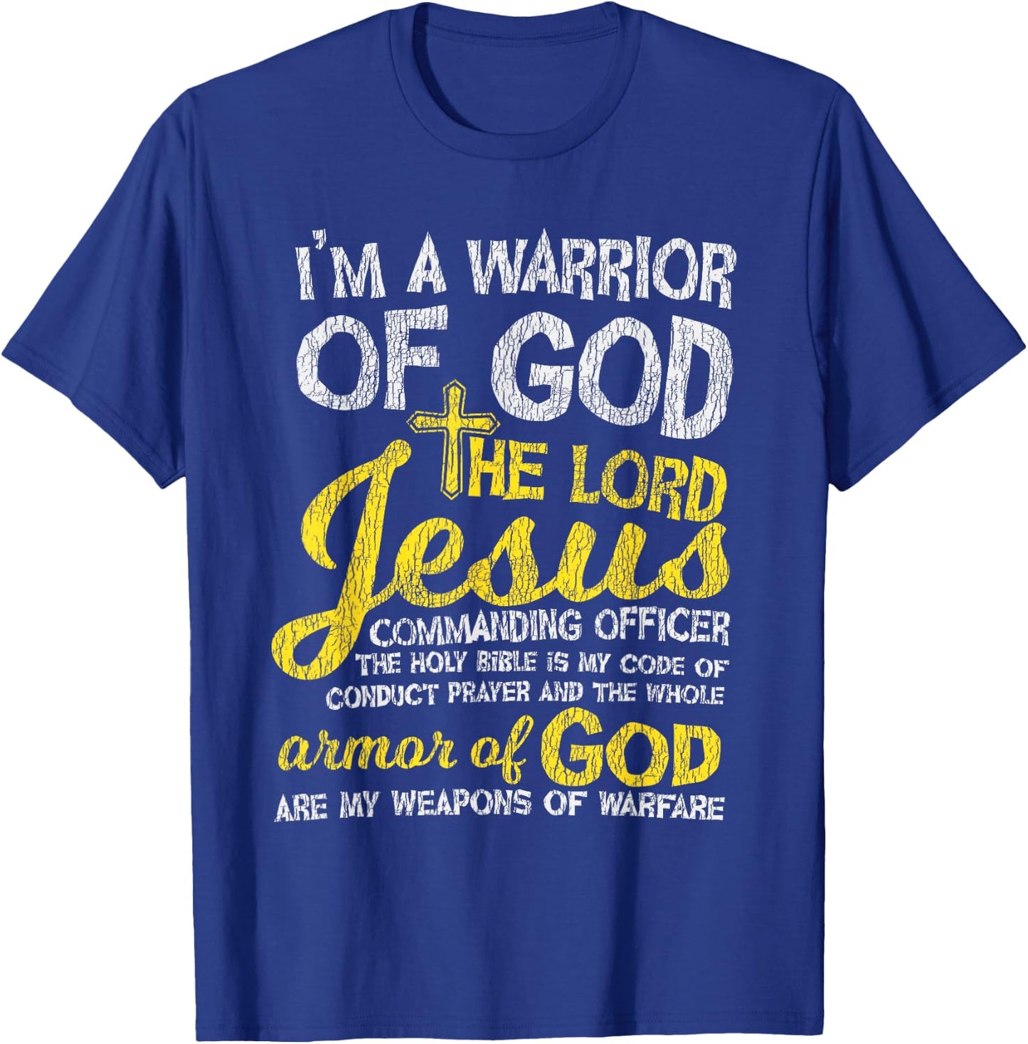 The Lord Jesus Armor Of God Cross Faith Christian Bible Gift T-Shirt - T-Shirt | Royal