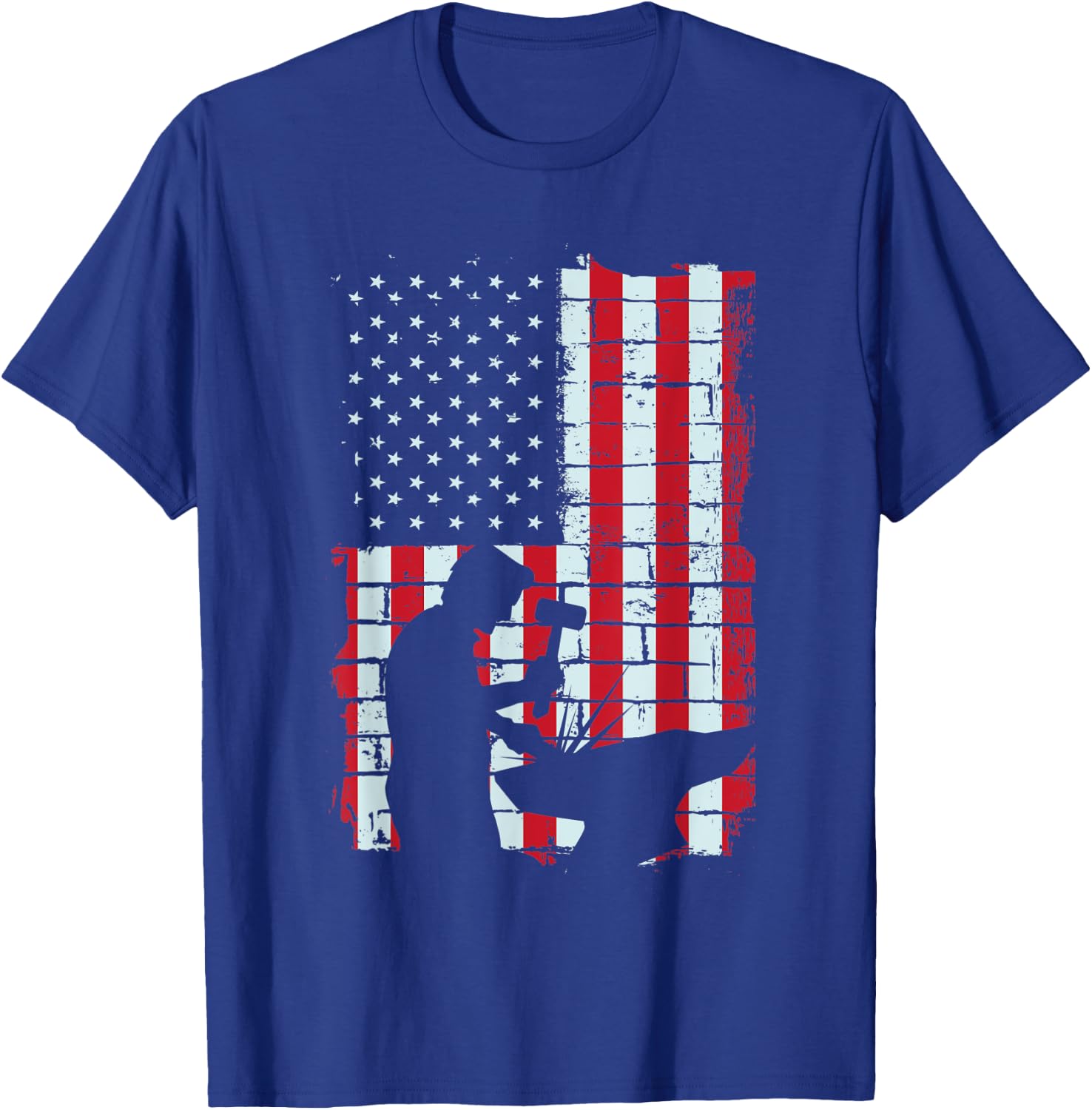 American Flag Blacksmith Gift | Metalsmith Farrier Craftsman T-Shirt - T-Shirt | Royal