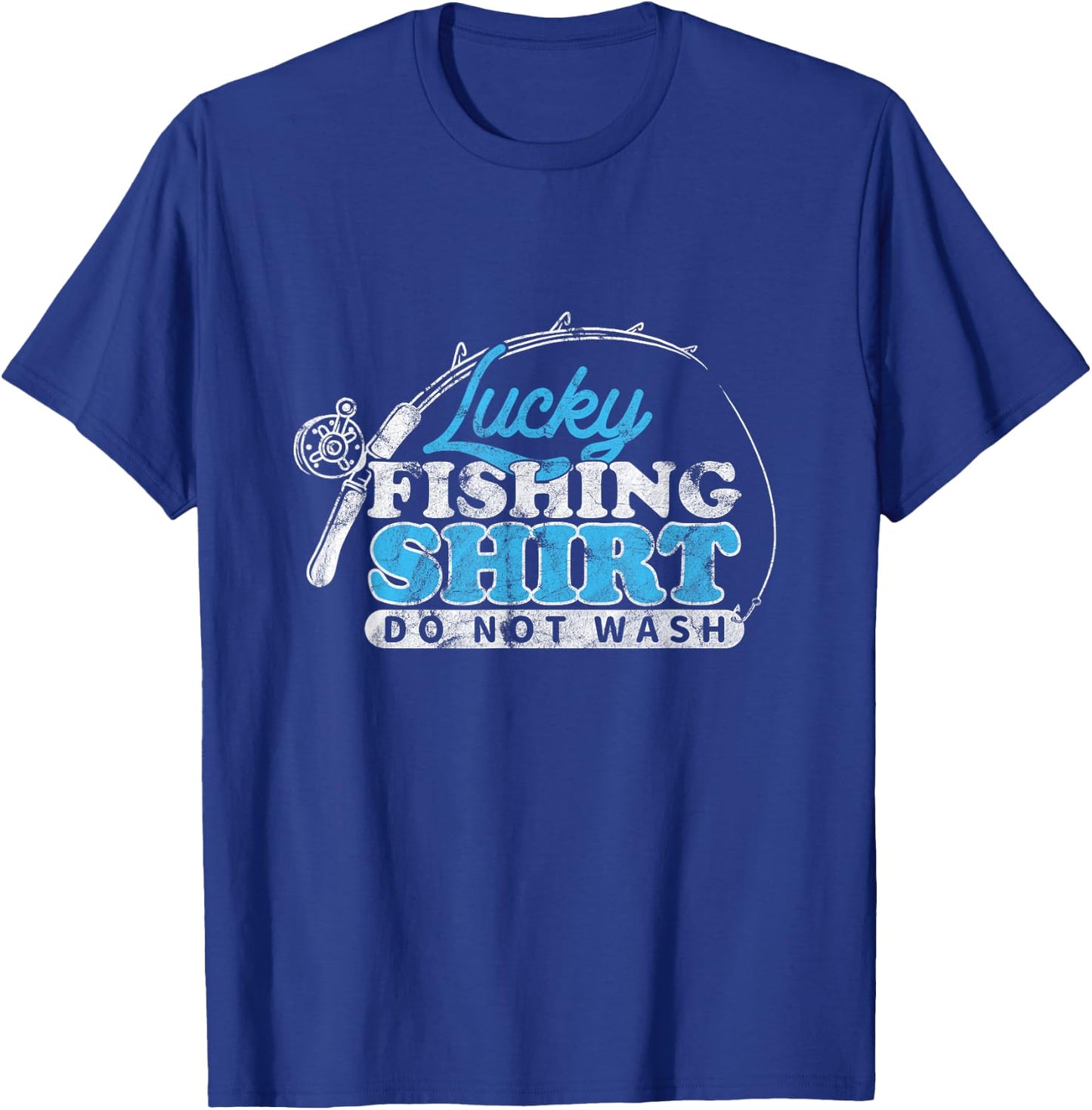Lucky Fishing Fisherman Fishing Lucky Fishing T-Shirt - T-Shirt | Royal