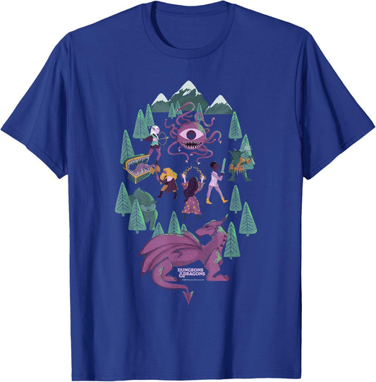 Dungeons & Dragons Forest Crew T-Shirt - T-Shirt | Royal