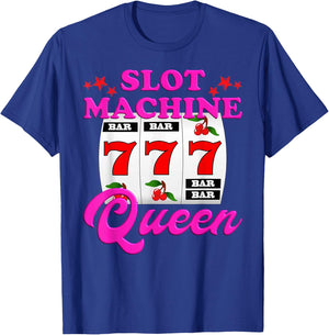 Slot Machine Queen Casino Las Vegas Gambling Casino T-Shirt - T-Shirt | Royal