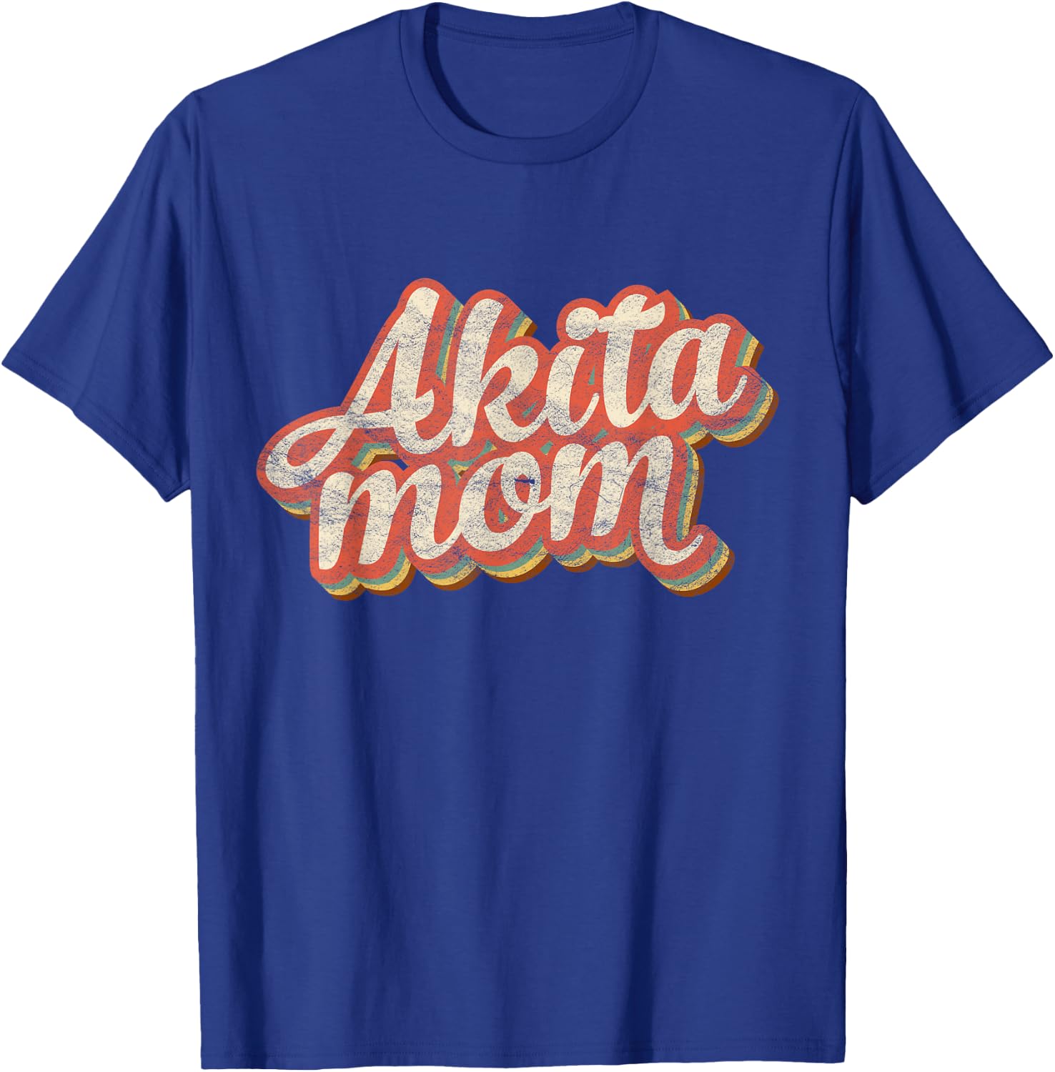 Vintage Akita Mom Gift Akita Mother Dog Lover Pet Mama Men Women Girls Kids T-Shirt - T-Shirt | Royal