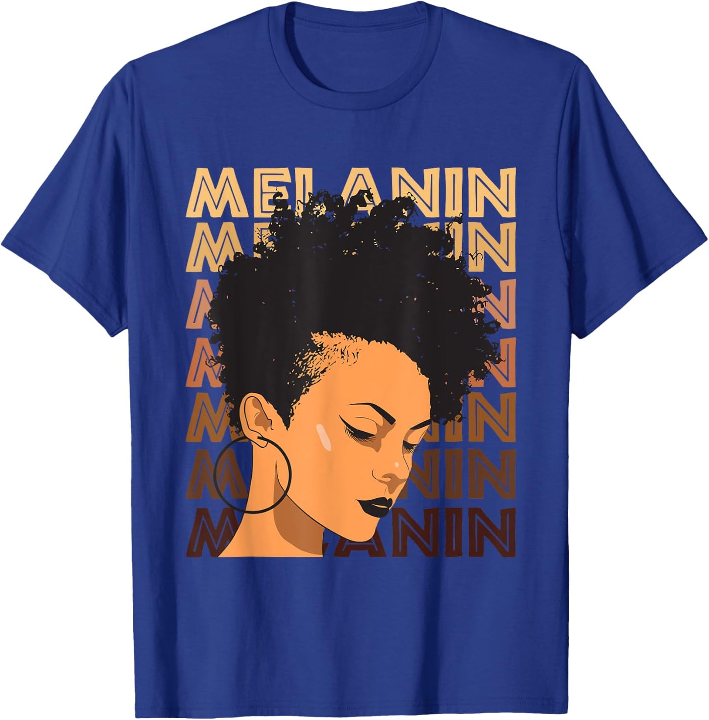 Black Strong Girl Afro Love Melanin African American Women T-Shirt - T-Shirt | Royal