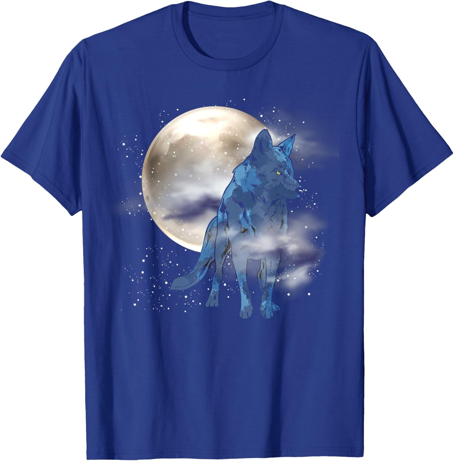 Howling Predator Animal Lover Forest Full Moon Wolf T-Shirt - T-Shirt | Royal