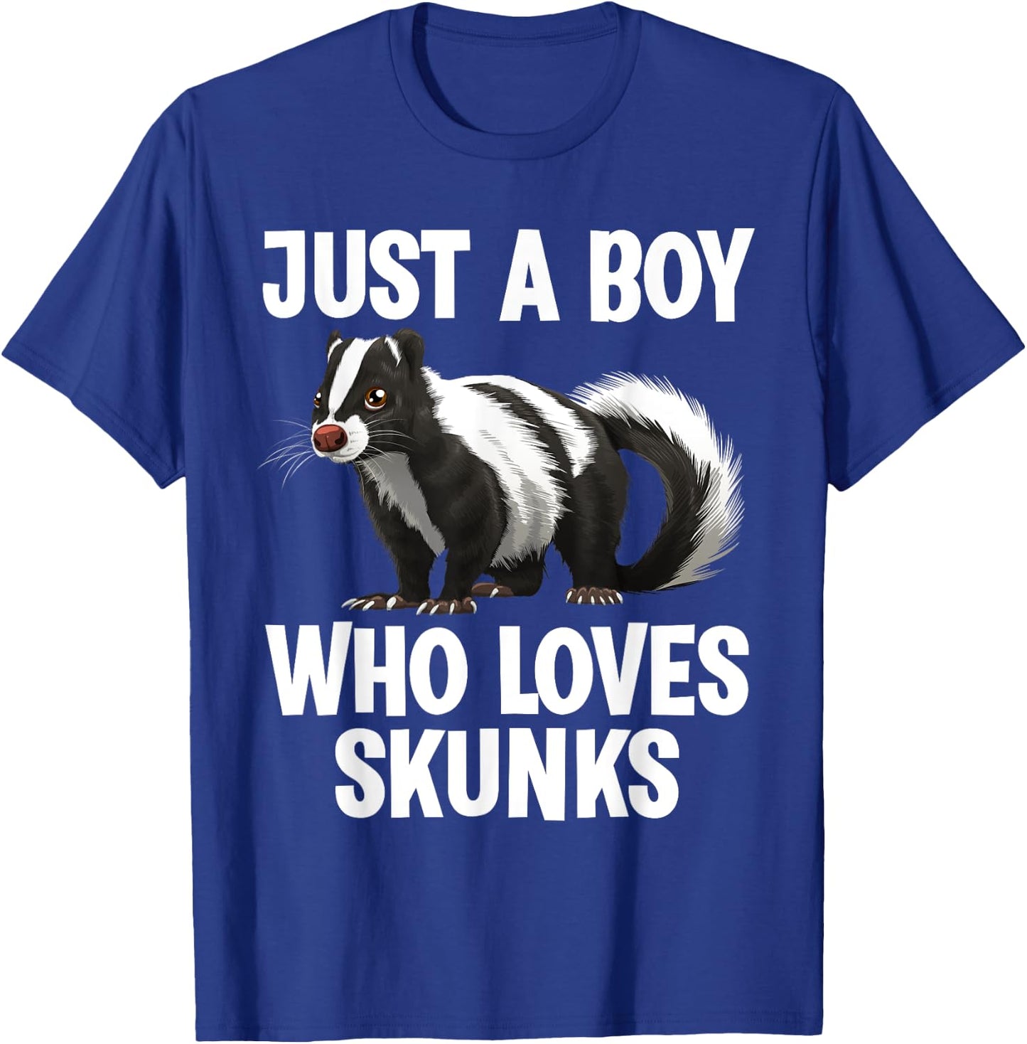 Cute Skunk Design Boys Zoo Wild Animal Skunk Lovers T-Shirt - T-Shirt | Royal