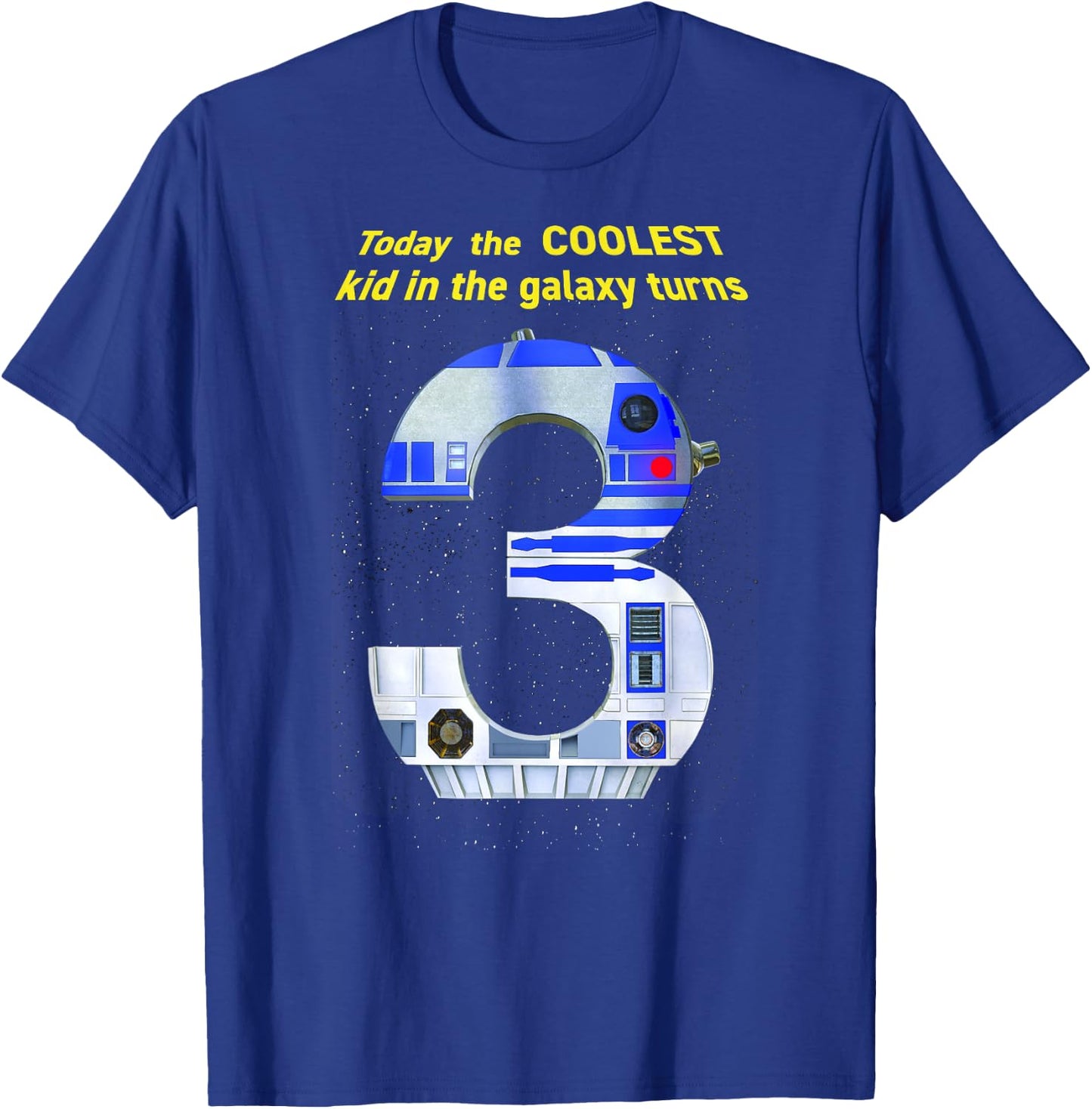 Star Wars R2 Cool Third Birthday T-Shirt - T-Shirt | Royal