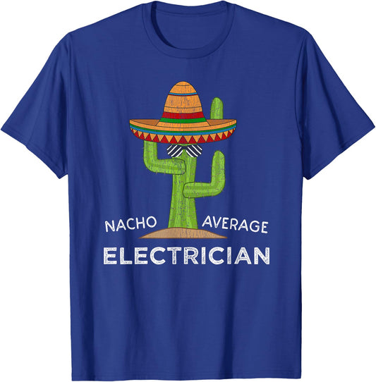 Fun Electrical Worker Joke Humor | Funny Electrician T-Shirt - T-Shirt | Royal