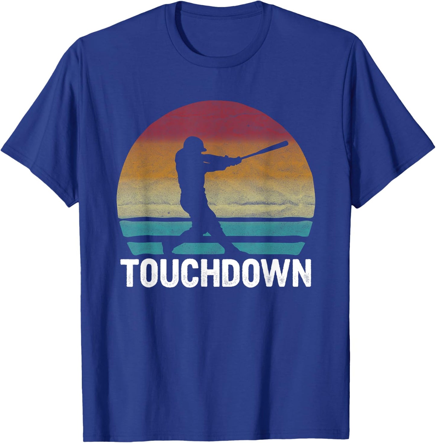 Funny Sports Touchdown Baseball Player retro vintage T-Shirt - T-Shirt | Royal