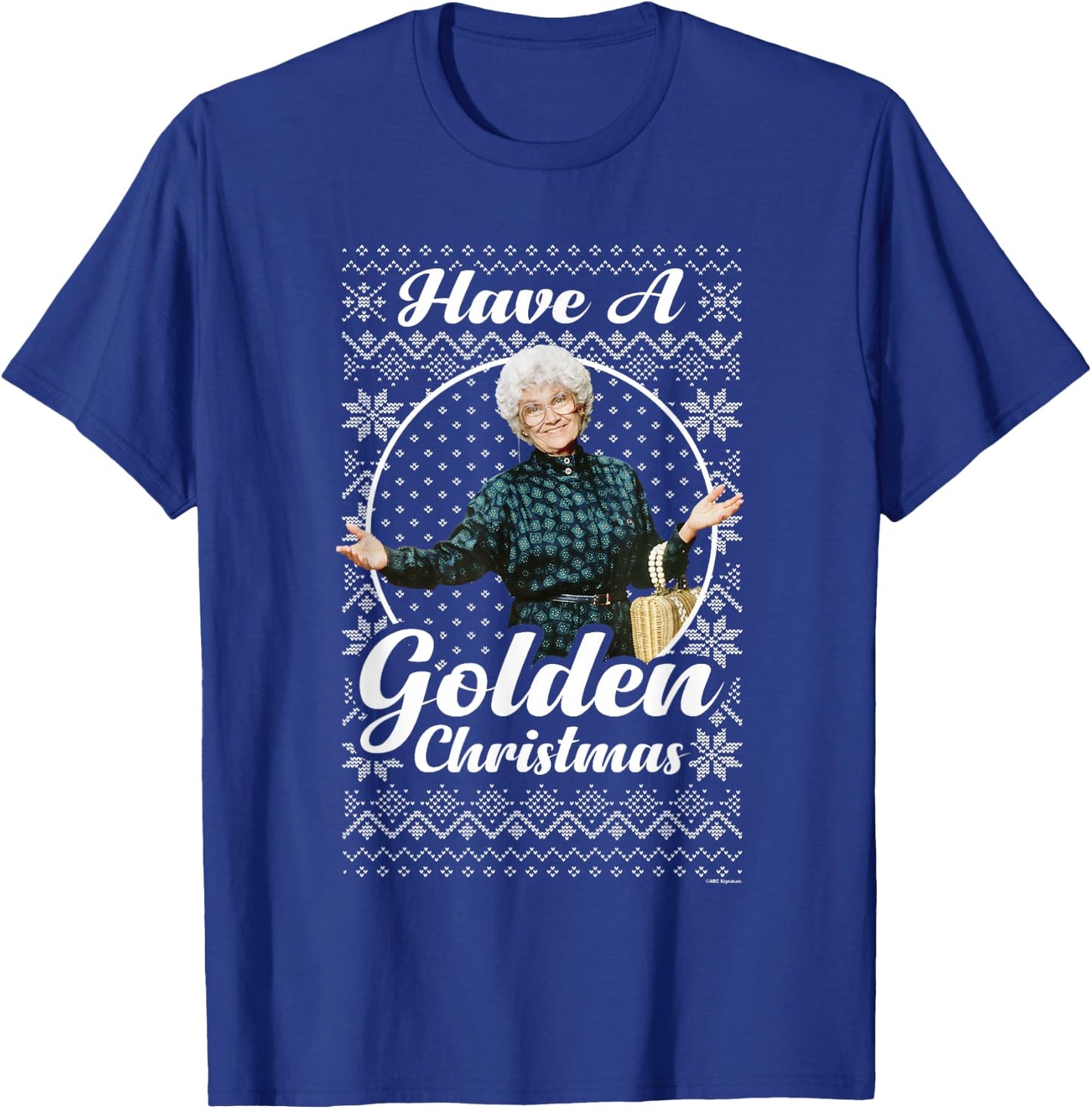 The Golden Girls Iconic Sophia Have A Golden Christmas Logo T-Shirt - T-Shirt | Royal