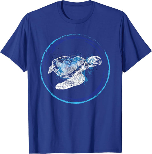 Ocean Animal Lover Gift Turtle T-Shirt - T-Shirt | Royal