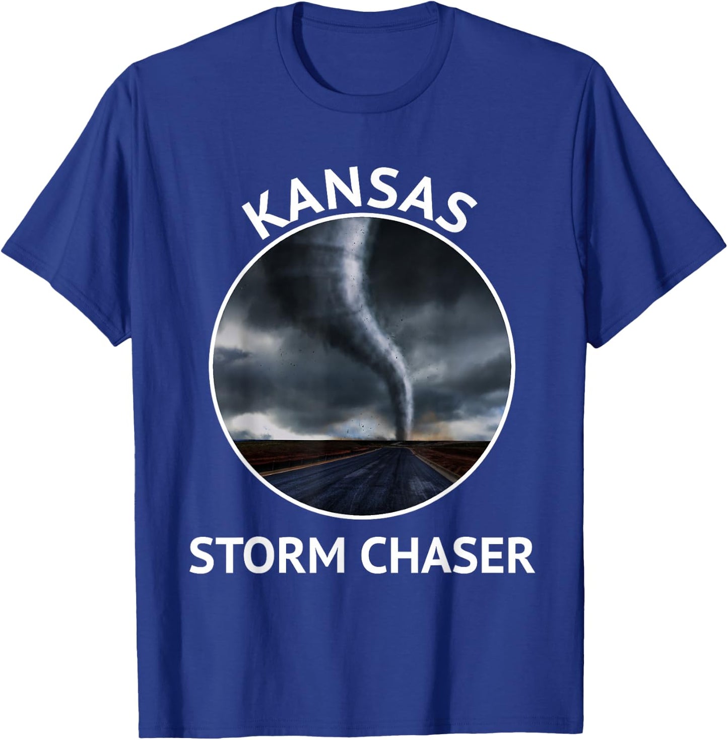 Kansas Weather Storm Tornado Hurricane Chaser Men Women T-Shirt - T-Shirt | Royal