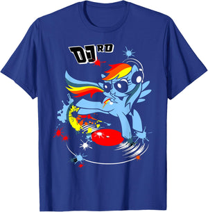 DJ RD Retro Rainbow Dash Fluttershy Rarity T-Shirt - T-Shirt | Royal