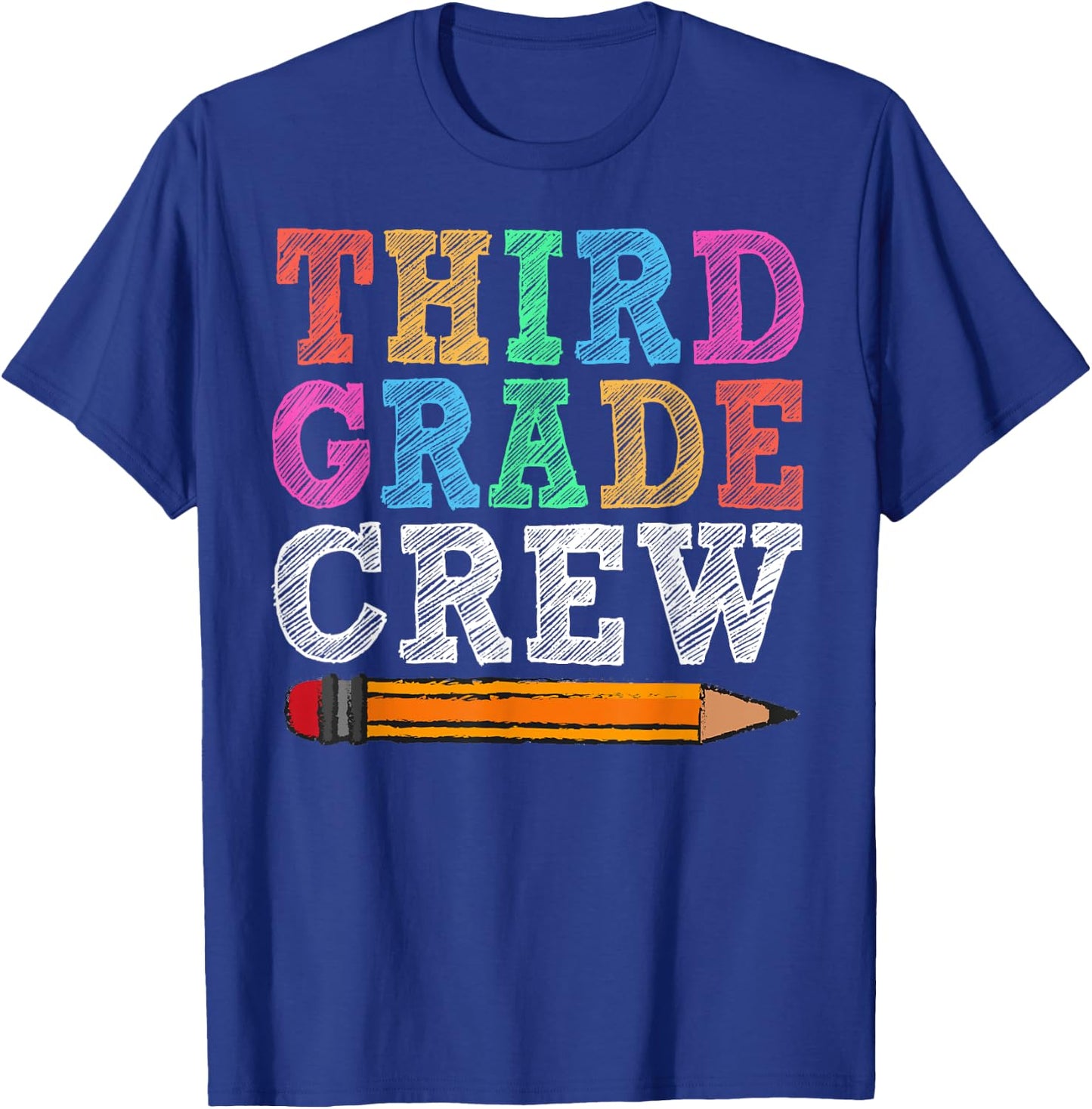 Third Grade Crew 3rd Grade Gift Back To School T-Shirt - T-Shirt | Royal