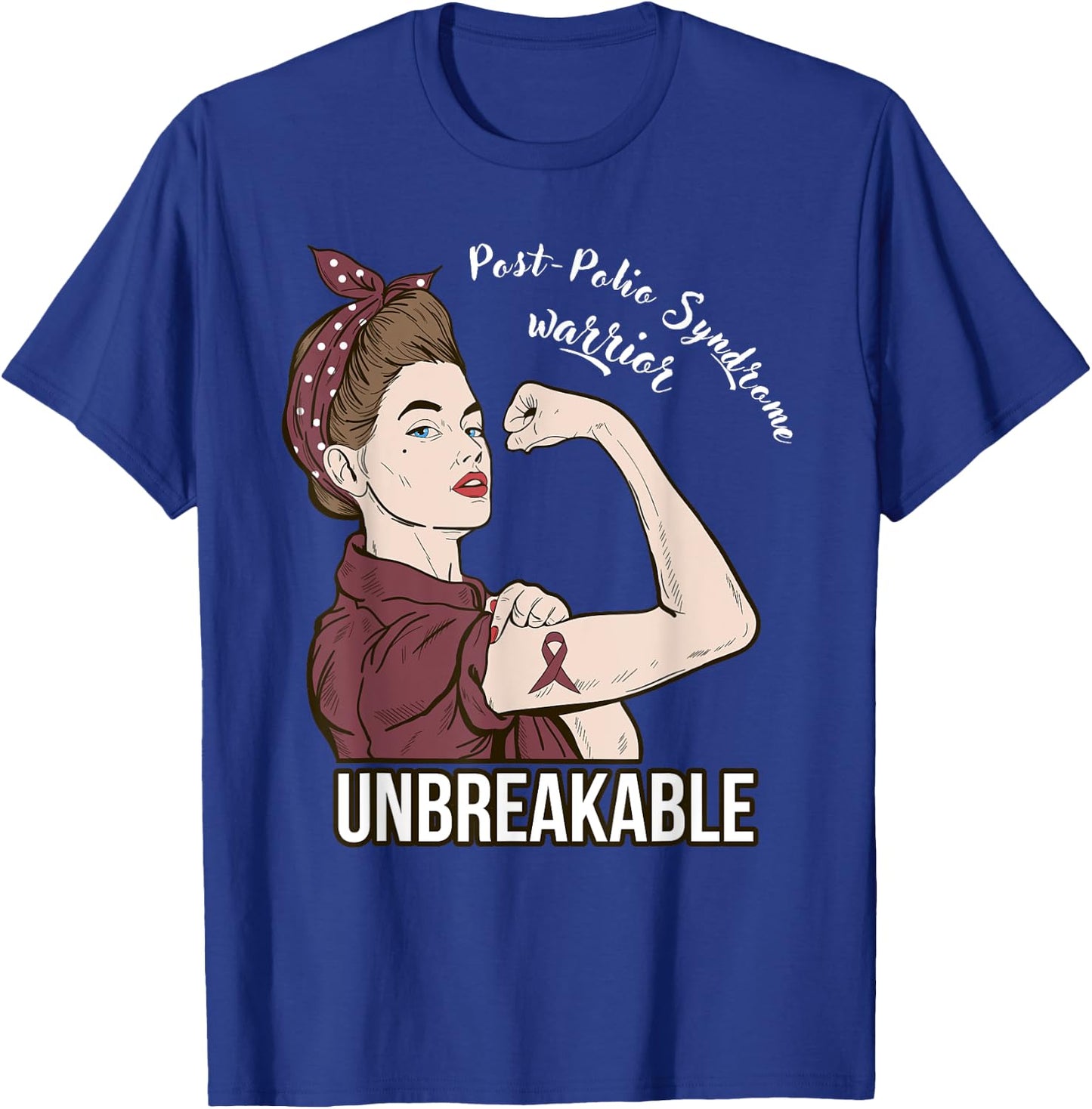 Post-Polio Syndrome Awareness Warrior Support Fight T-Shirt - T-Shirt | Royal