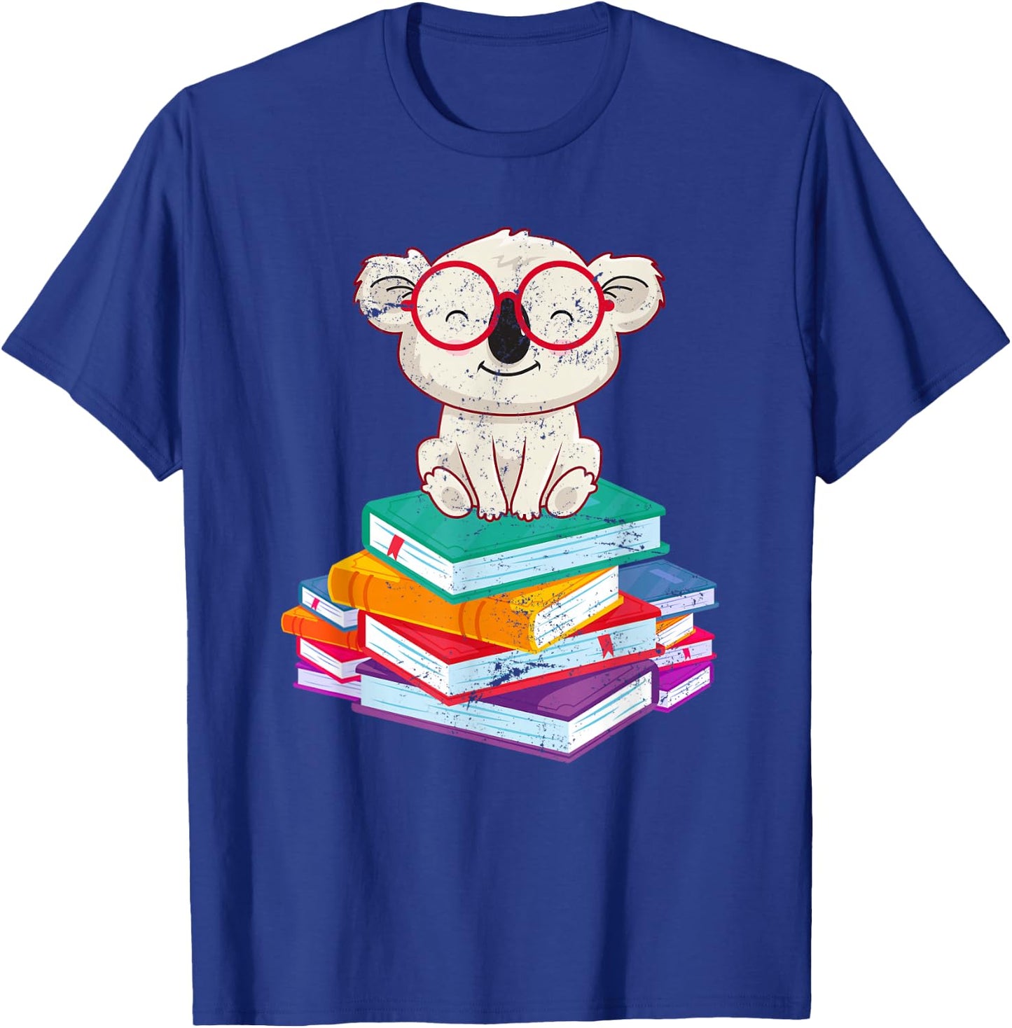 Koala Bear Librarian Reading Books Koala T-Shirt - T-Shirt | Royal