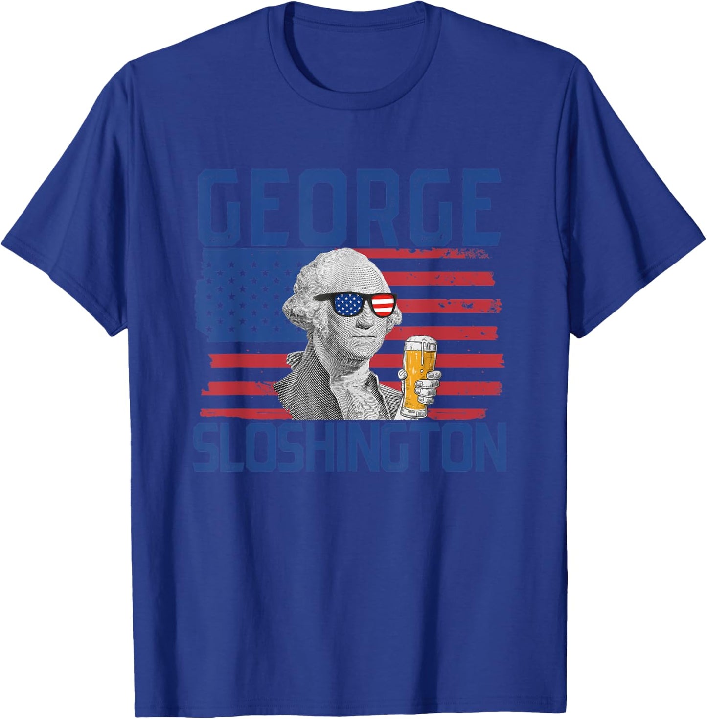 George Sloshington 4th Of July President George Washington Men T-Shirt - T-Shirt | Royal